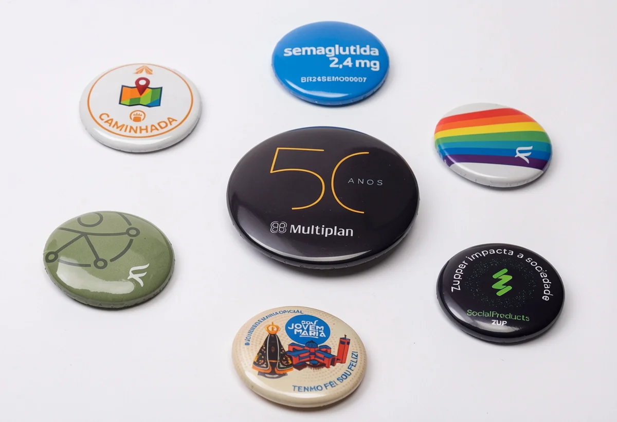 500   Un   Insumos de Bottons Completo (Concha, Base e Pelicula)